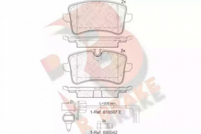 R BRAKE rb1986 -  Комплект тормозных колодок, дисковый тормоз